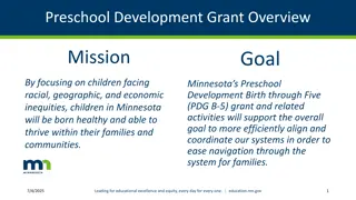 Minnesota Preschool Grant Activities Overview
