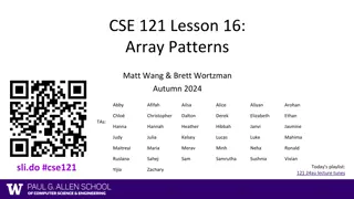 Array Patterns Exploration in CSE 121 Class