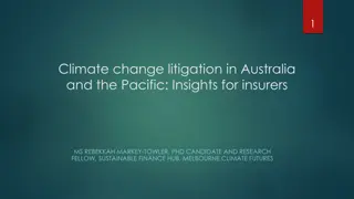Climate Change Litigation Insights in Australia and the Pacific