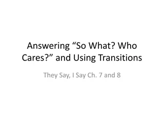 Connecting Arguments and Transitions