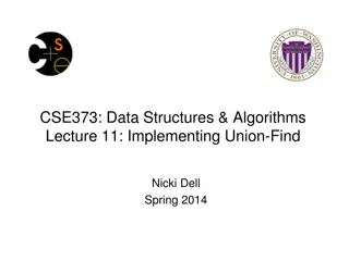 Implementing Union-Find Data Structure in CSE373 Lecture