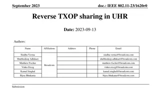 Reverse TXOP Sharing in IEEE 802.11 - Benefits and Mechanism