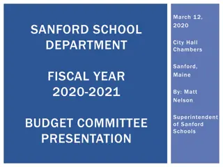 Sanford School Department Budget Presentation Analysis