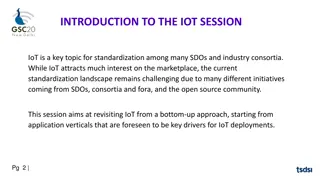 Exploring IoT Standardization Challenges