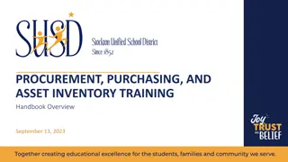 Handbook Overview: Procurement, Purchasing, and Asset Inventory Training