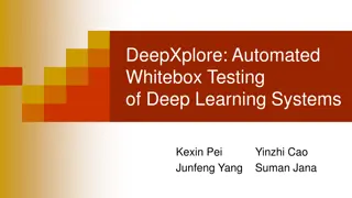 Automated Whitebox Testing of Deep Learning Systems