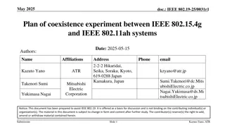 IEEE 802.19-25 Coexistence Experiment Plan