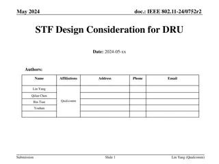 Design Consideration for UHR-STF Transmission