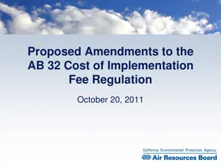 Proposed Amendments to AB 32 Fee Regulation