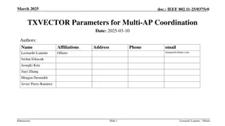 IEEE 802.11-25 Multi-AP Coordination Parameters