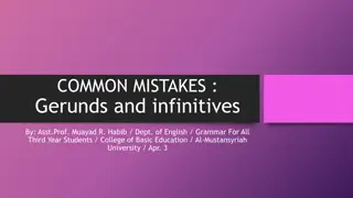 Avoiding Gerunds and Infinitives Mistakes