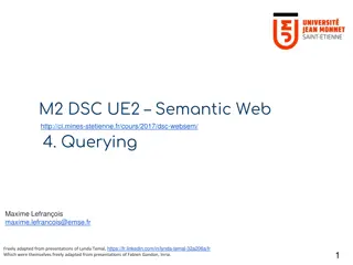 Semantic Web: Formalisms, SPARQL, and Query Solutions