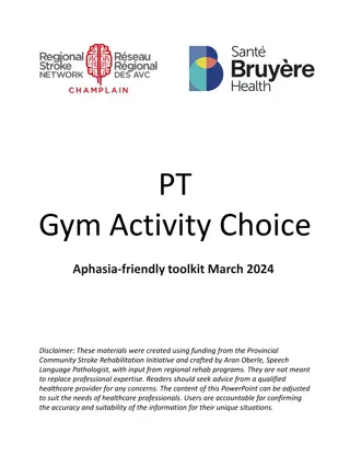 Aphasia-Friendly Physiotherapy Activities Toolkit