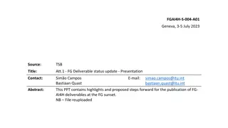 Overview of FG-AI4H Deliverables and Interdependency