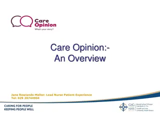 Improving Patient Experience through Care Opinion