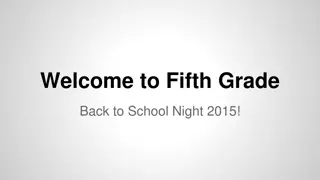 Back to School Night 2015 - Fifth Grade Announcement