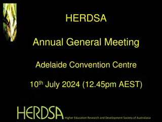 HERDSA Annual General Meeting 2024 in Adelaide Convention Centre