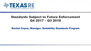 Enforcement Dates for Reliability Standards