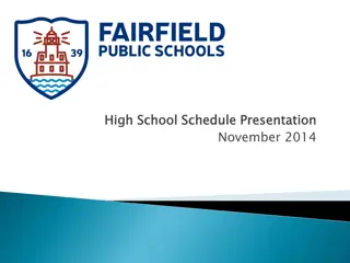 High School Schedule Presentation November 2014