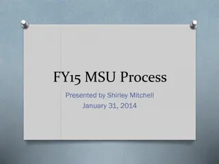 Shell Indexes for Smooth FY15 MSU Process
