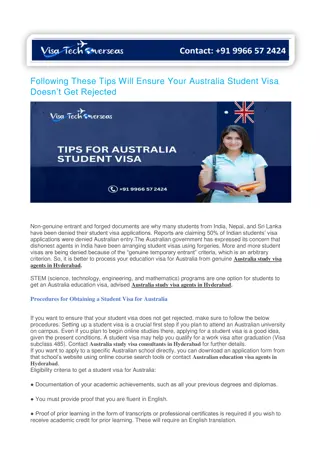 Following These Tips Will Ensure Your Australia Student Visa Doesn’t Get Rejected