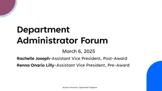 Boston University Administrator Forum