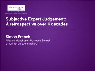 Retrospective Reflections on Subjective Expert Judgement