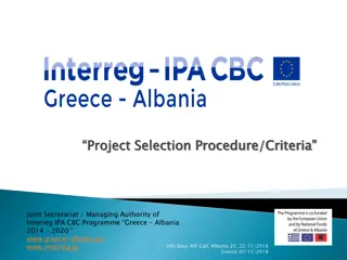 Interreg IPA CBC Programme Project Selection Criteria