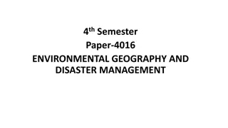 Understanding Risk Management in Environmental Geography and Disaster Management