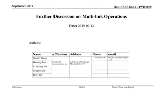 IEEE 802.11-19/1568r0 Multi-Link Operations Discussion