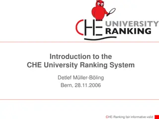 University Ranking System by CHE: Overview and Insights