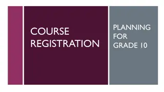 Grade 10 Course Registration Guidelines