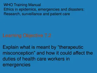 Understanding Therapeutic Misconception in Health Emergencies