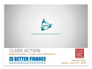 Portuguese Investors Association Class Actions and Litigation Funding