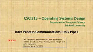 Inter-Process Communication: Unix Pipes Overview