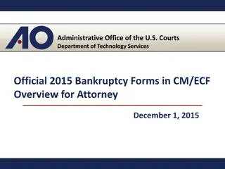 2015 Bankruptcy Forms in CM/ECF Overview for Attorney
