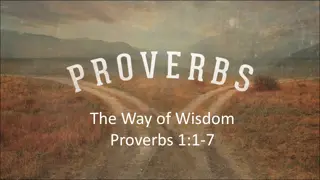 Proverbs of Wisdom and Knowledge