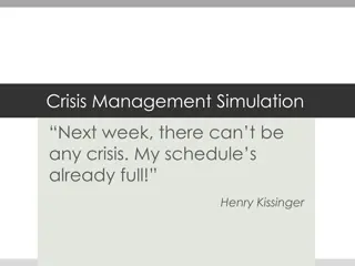 Crisis Management Simulation for Healthy Communities NGO