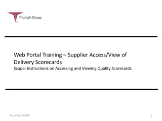 Accessing Supplier Delivery Scorecards