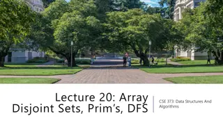 Array Disjoint Sets and Algorithms