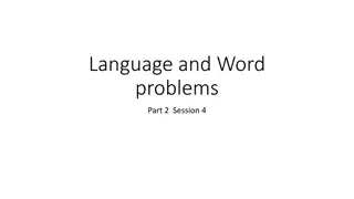 Solving Language & Word Problems Effectively