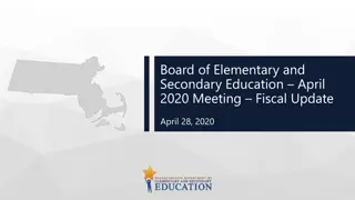 Massachusetts Education Fiscal Updates April 2020