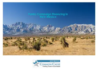 Understanding Public Campaign Financing in New Mexico