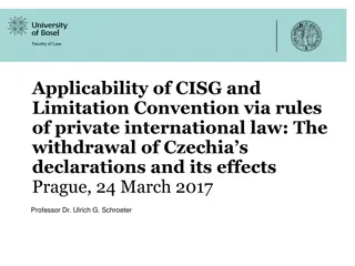 Applicability of CISG and Limitation Convention Overview