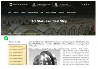 316L stainless steel strips | UNS S31603 ss Strips | ASME SA240 SS 316L strips