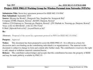 Secure Key Agreement Protocol for Wireless PAC