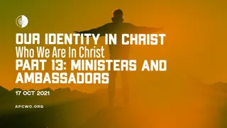 Ministry Encouragement and Boldness in Christ
