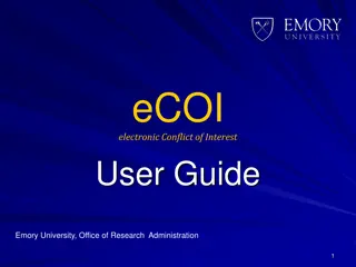 eCOI Electronic Conflict of Interest User Guide at Emory University