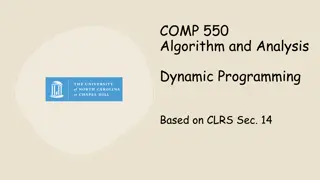 Algorithm and Analysis: Dynamic Programming Insights