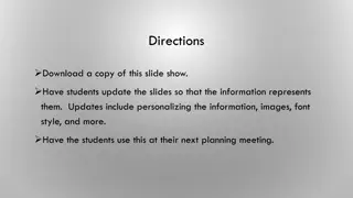 Personalized Student Planning Meeting Slideshow